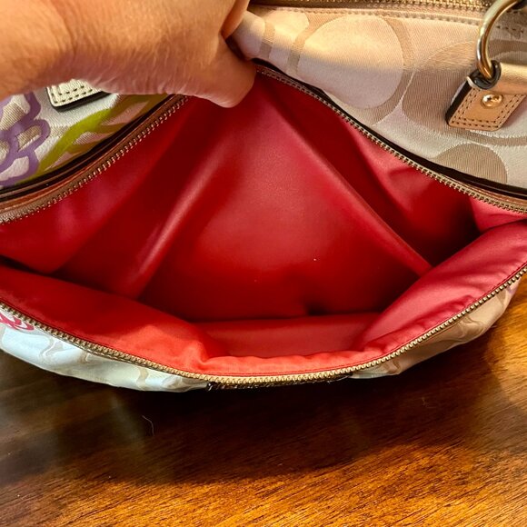 COACH Poppy Daisy Signature Applique Glam Tote Bag F20794 - Picture 3 of 11